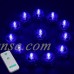 12 SUPER Bright LED Submersible Wedding Tower Vase Tea Light With Remote (Blue)   